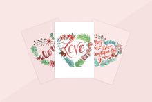Load image into Gallery viewer, Love Heart Wreath Valentine&#39;s Card