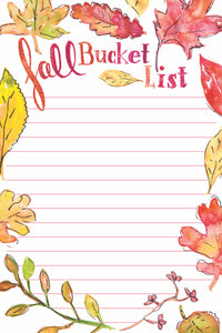 Fall Bucket List Notepad