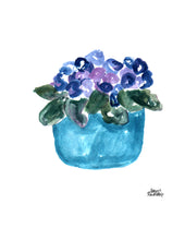 Load image into Gallery viewer, Watercolor Plant Print - African Violet