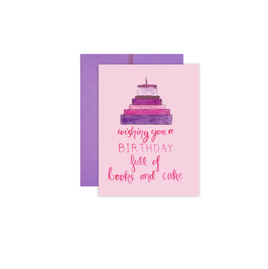 Books and Cake Card