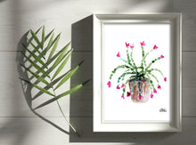 Load image into Gallery viewer, Watercolor Plant Print - Christmas Cactus