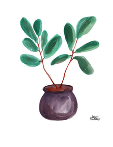 Watercolor Plant Print - Fiddle Leaf Fig