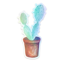 Load image into Gallery viewer, Paddle Cactus Plant Holographic Sticker