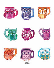 Load image into Gallery viewer, Owl Mug Collection Art Print