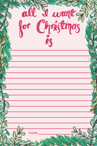 Christmas Wish List Notepad