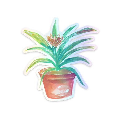 Bromeliad Plant Holographic Sticker