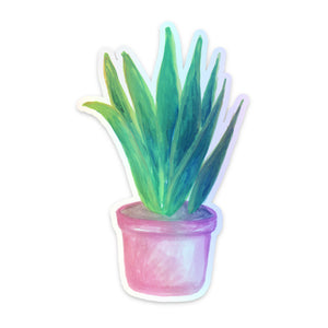 Snake Plant Holographic Sticker