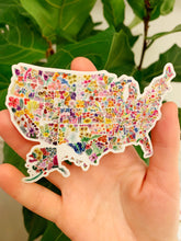 Load image into Gallery viewer, Floral USA Sticker
