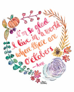Octobers Art Print