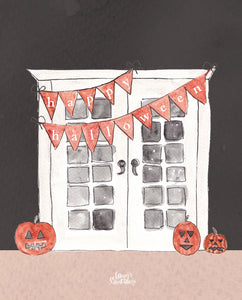 Happy Halloween House Art Print