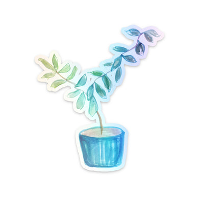 Rubber Tree Holographic Sticker