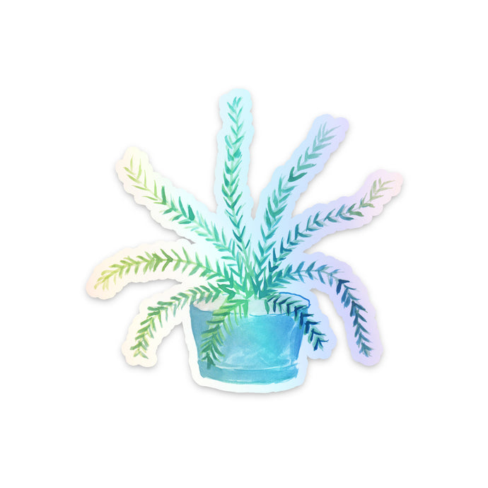 Boston Fern Plant Holographic Sticker