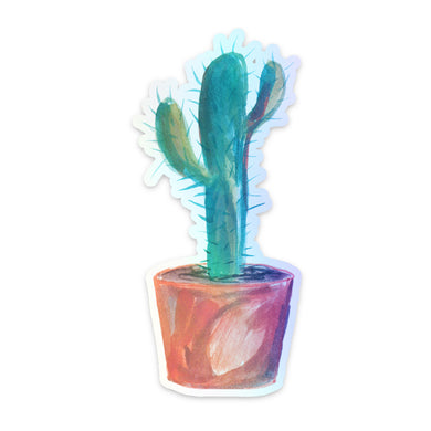 Saguaro Cactus Holographic Sticker