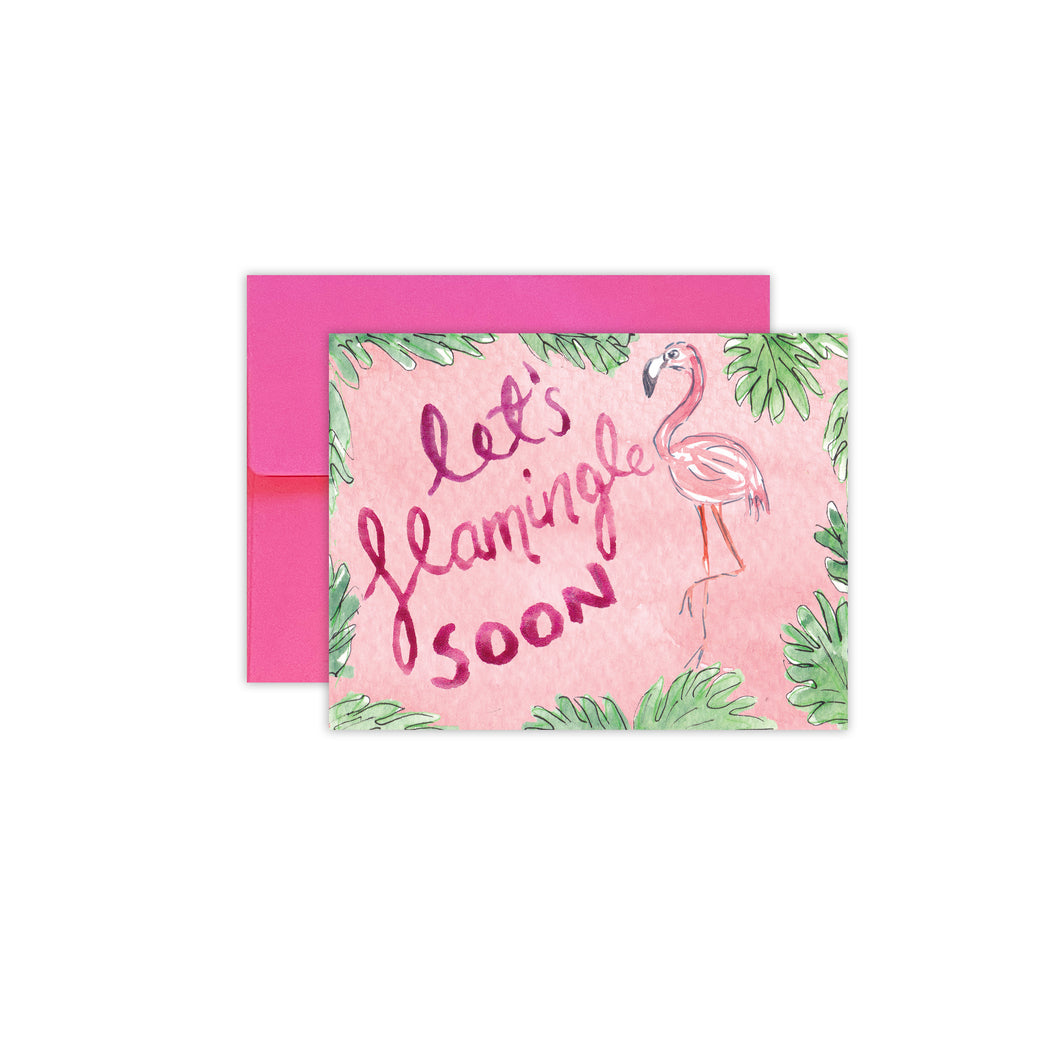 Let’s Flamingle Card