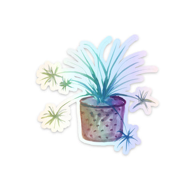 Spider Plant Holographic Sticker