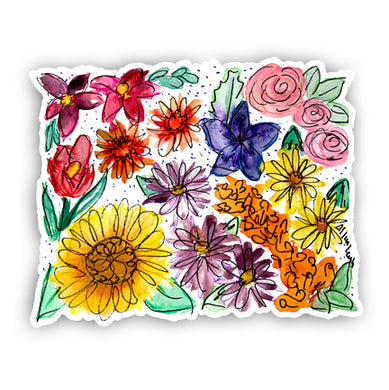 Floral State Sticker - Kansas