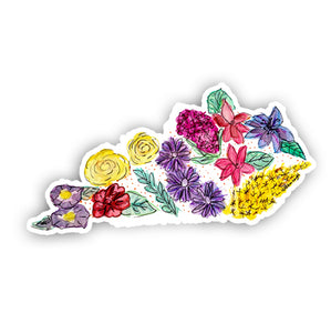Floral State Sticker - Kentucky