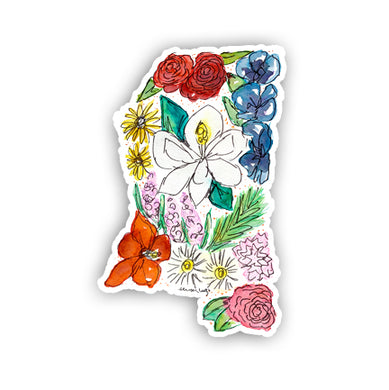 Floral State Sticker - Mississippi