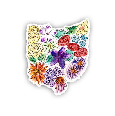 Floral State Sticker - Ohio