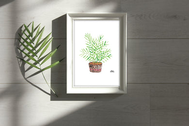 Watercolor Plant Print - Areca Palm