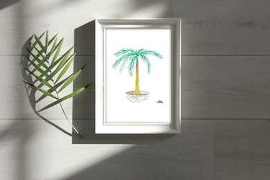 Watercolor Plant Print - Royal Palm