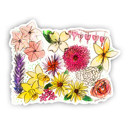 Floral State Sticker - Pennsylvania