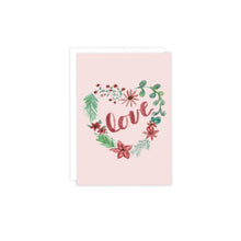 Load image into Gallery viewer, Pink Love Heart Wreath Valentine&#39;s Card