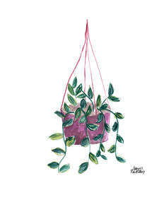 Watercolor Plant Print - Pothos