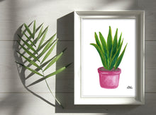 Load image into Gallery viewer, Watercolor Plant Print - Snake Plant