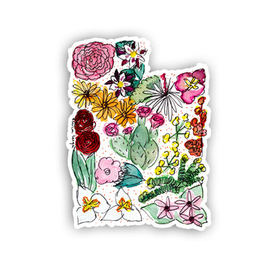 Floral State Sticker - Utah