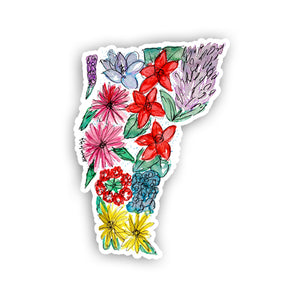 Floral State Sticker - Vermont